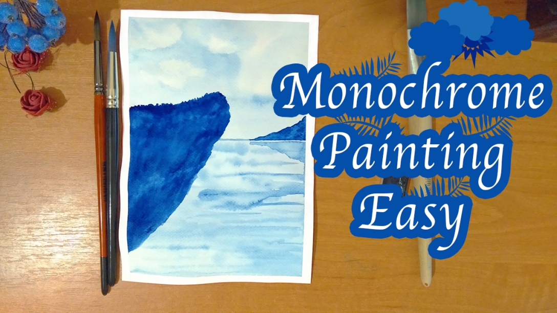 Easy Monochrome Painting With Watercolor  Watercolor for Beginners – Maya  Galleas